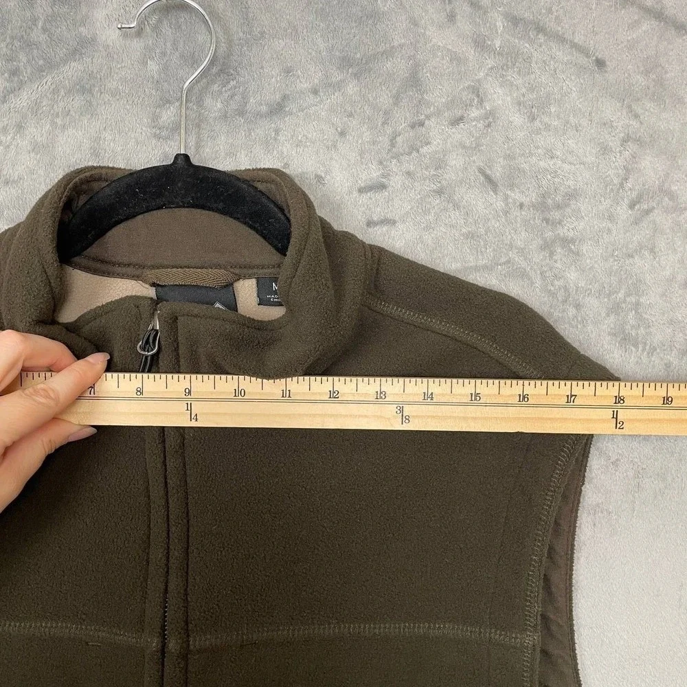 Dri Duck Fleece Workwear Utility Zip Vest Medium Olive Green Rugged Outdoors‎